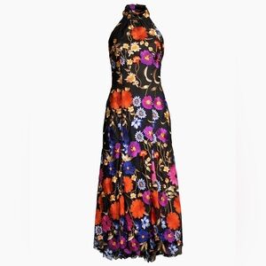 Milly Penelope Floral-Embroidered Midi-Dress